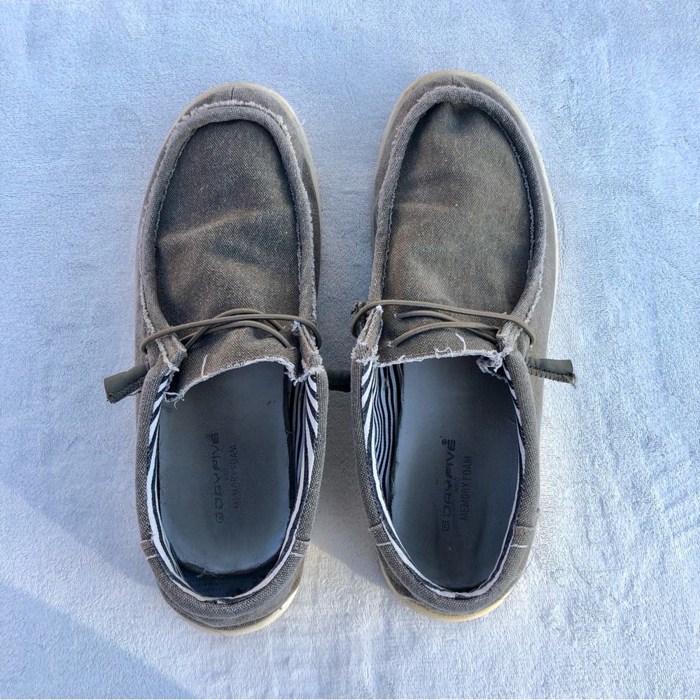 Mens Day Five Shoes Slip On Canvas Sz. 12 Memory Foam